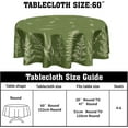 thumbnail image 2 of Spring Summer Leaf Tablecloth Round 60 Inch Green Plant Botanical Fern Leaves Decorative Table Cloth Washable Wrinkle Stain-Resistant Polyester Holiday Farmhouse Table Cover for Party Dinner, 2 of 6