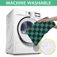 thumbnail image 6 of Teal and Black Checkerboard Pattern Square Tablecloth,Waterproof Square Table Cover,Wipeable Spillproof Washable Table Cover for Home Kitchen Party Decor 52"x52"(132x132cm), 6 of 6
