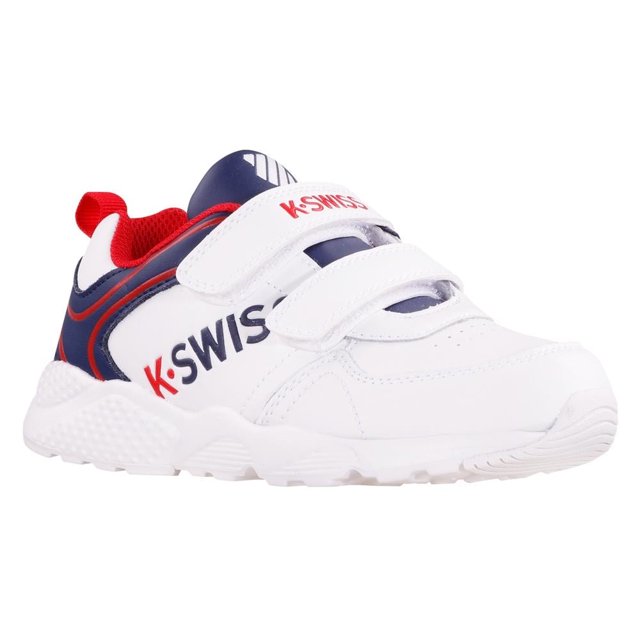 Tenis Para Niño K-Swiss T 21 Blanco Joy Velcro