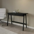 thumbnail image 2 of Home Design Serafina Writing Desk with Spacious Tabletop and Built-In Drawer, Modern Clean-Lined Design for Home Office, Study Space, or Remote Work, Black, 2 of 8