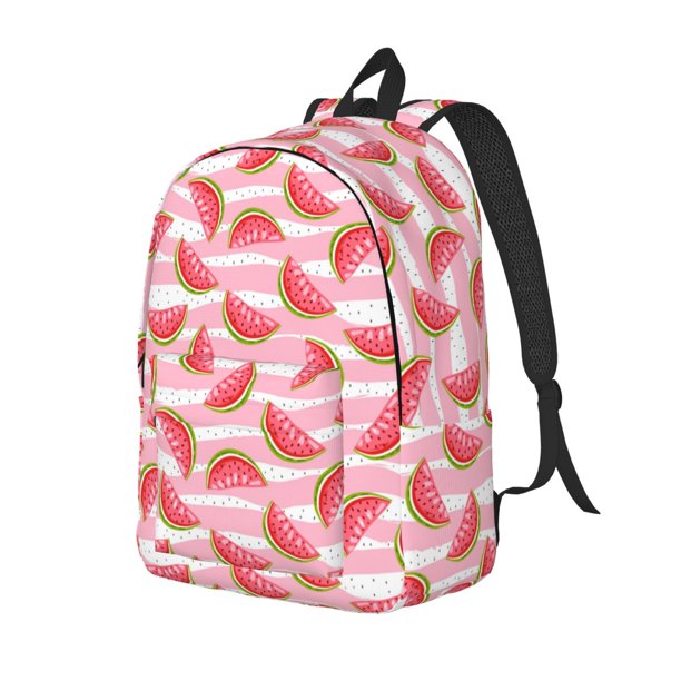 Balery Sweet Watermelon Mochila Clásica Impresa Básica para Viaje, Mochila Escolar Resistente al Agua, Mochila de Lona con Correas Ajustables-Medium