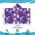 thumbnail image 2 of Halloween Cute Ghosts and Skeletons Hooded Bath Towel，50"x30" for Ages 3 To 12 Kids, Quick Dry Lightweight Soft Microfiber Hood Beach Towel Cover Up for Kids, 2 of 7