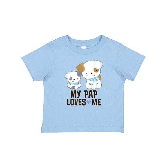 Inktastic My Pap Loves Me Grandson Puppy Boys Baby T-Shirt