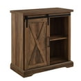 thumbnail image 4 of Walker Edison Sliding Barn Door Accent Cabinet, Rustic Oak, 4 of 9