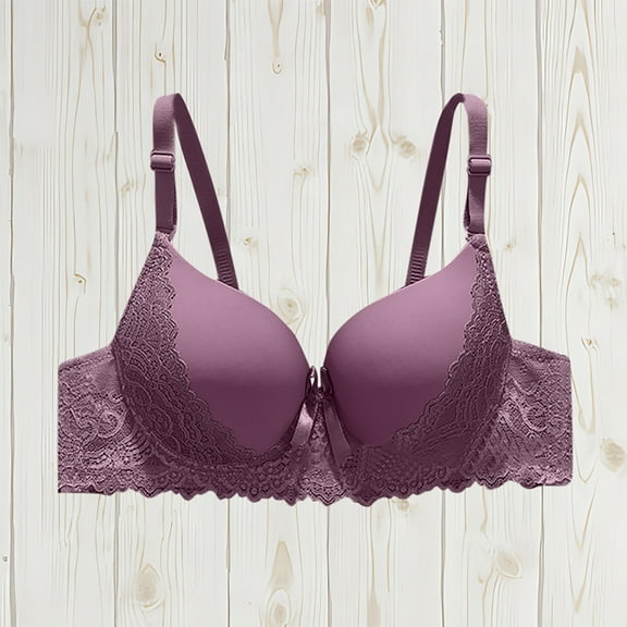 Ayfxijin Everyday Bras,Women's Solid Backless Sexy Seamless Push-Up U-Shaped Beautiful Back Underwear Everyday Bras