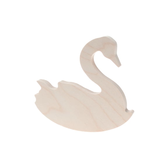 Wood Shape Rocking Swan 6x5.5"