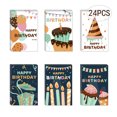 thumbnail image 1 of Tarjetas surtidas y decorativas con sobres y pegatinas, paquete de 24 tarjetas de cumpleaños surtidas con purpurina y papel metalizado con sobres y pegatinas, paquete de tarjetas de cumpleaños con, 1 of 6