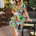 thumbnail image 3 of Naloa Vegetable (2) Print Womens Summer A-Line Dress with Pockets,Short Sleeve Dresses,Flowy Beach Swing Dress for Vacation Travel, 3 of 6