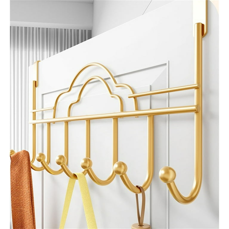 Bexikou Decorative Door Rack, Metal Door Hanger, Hooks Organizer