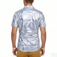 thumbnail image 4 of Men's Sequin 70s 80s Disco Shirt - Retro Short Sleeve Button Up Party Outfit Top & Clubwear 80s Shirt, 4 of 9