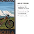 thumbnail image 3 of Missoula, Montana, Mountain Bike Scene Birch Wood Wall Sign (6x9 Rustic Home Decor, Ready to Hang Art), 3 of 5