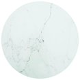 thumbnail image 1 of Tapa de Mesa Redonda vidaXL de Vidrio Templado Blanco con Diseño de Mármol 40 cm, 1 of 4