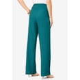 thumbnail image 2 of Roaman's Women's Plus Size Tall Plus Size Wide Leg Bend Over Pant, 2 of 6
