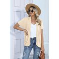 thumbnail image 4 of HOWCOME Women’s Lightweight Kimono Cardigans Loose Fit Short Sleeve Beach Cover Up with Pockets (X-Large,Almond), 4 of 8