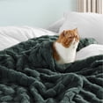 thumbnail image 6 of U by Bedsure Green Fleece Blanket for Couch - Super Soft Cozy Blankets for Women, Girls, 50x60 inches, 6 of 6