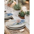 thumbnail image 6 of Cloth Napkins 1 Piece - 20x20 Inches, Hydrangea Flower Washable Reusable Table Napkins, Pastoral Blue Bow Floral Spring Lraf Soft & Absortbent Dining Napkin for Party Wedding Hotel Restaurant, 6 of 8