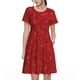 thumbnail image 1 of Balery Red Glitter Vestidos sueltos de manga corta para mujer, vestidos de verano 2025, vestidos casuales de corte A con vuelo., 1 of 6