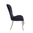 thumbnail image 4 of Acme Set Of 2 Side Chair With Black Fabric And Stainless Steel 72493, 4 of 5