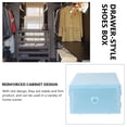 thumbnail image 3 of Worgeous Blue Plastic Storage Box with Drawer Design for Shoes and Stockings High Capacity and Moisture Proof 3Pcs, 3 of 7