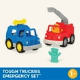 thumbnail image 6 of Battat Tough Truckies Fire Truck and Police Car with Drivers, Baby and Toddler Toys, 6 of 11