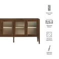 thumbnail image 2 of Nell 72" Glass Door Sideboard Storage Display Cabinet in Walnut, 2 of 9