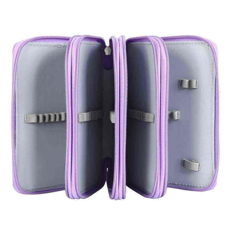 Sluxa Purple soft pencil case,Pen organizer,Pencil case small, Slim pencil  case.