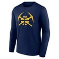 thumbnail image 2 of Men's Navy Denver Nuggets Alternate Logo Long Sleeve T-Shirt, 2 of 3