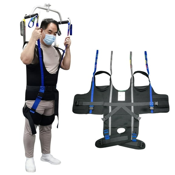 Ehucon Patient Lift Sling with Pelvic Padded, 500 lb Capacity, Black, 1 Count
