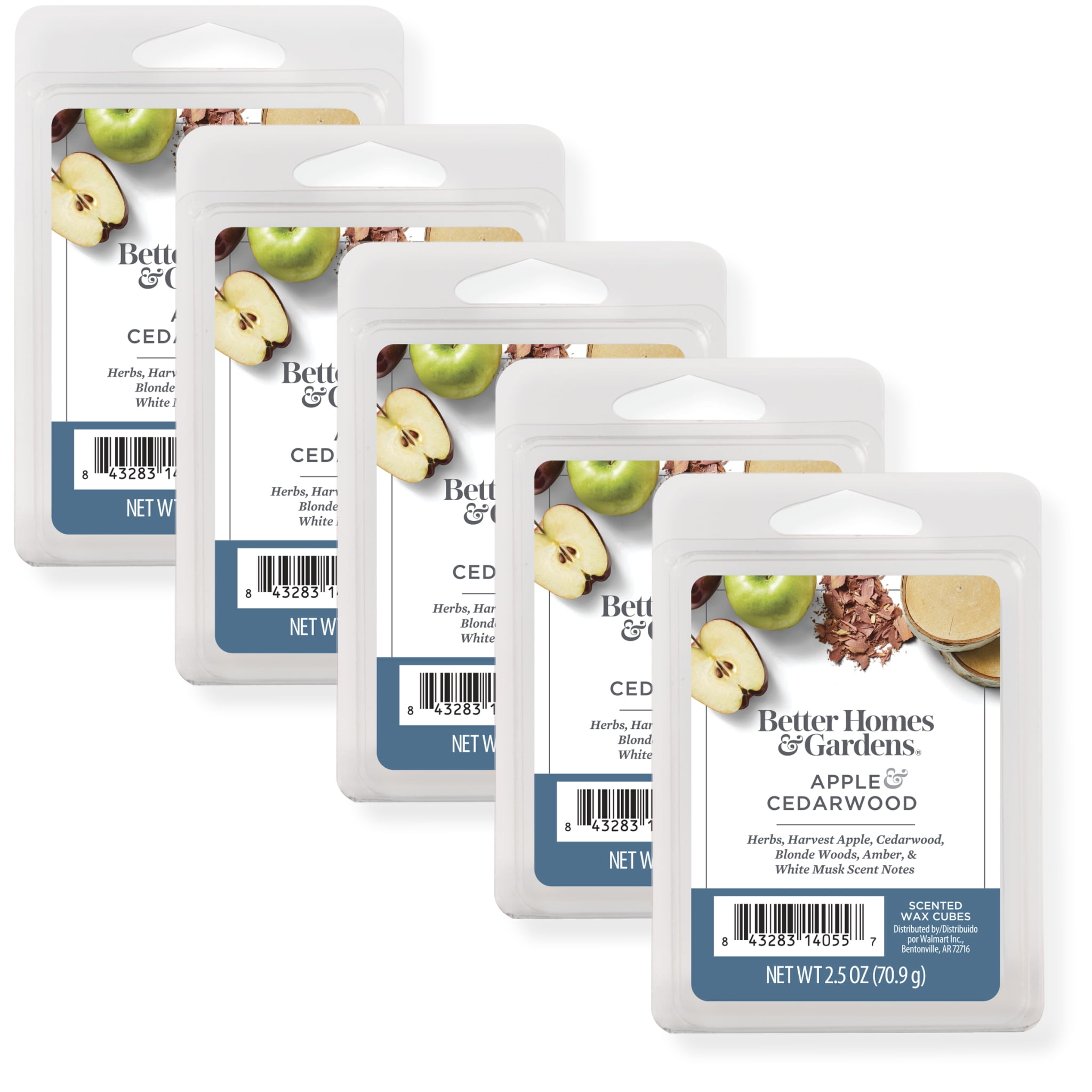 Apple & Cedarwood Scented Wax Melts, Better Homes & Gardens, 2.5 oz (5-Pack)