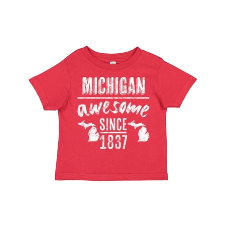 

Inktastic Michigan Awesome Since 1837 Gift Toddler Boy or Toddler Girl T-Shirt