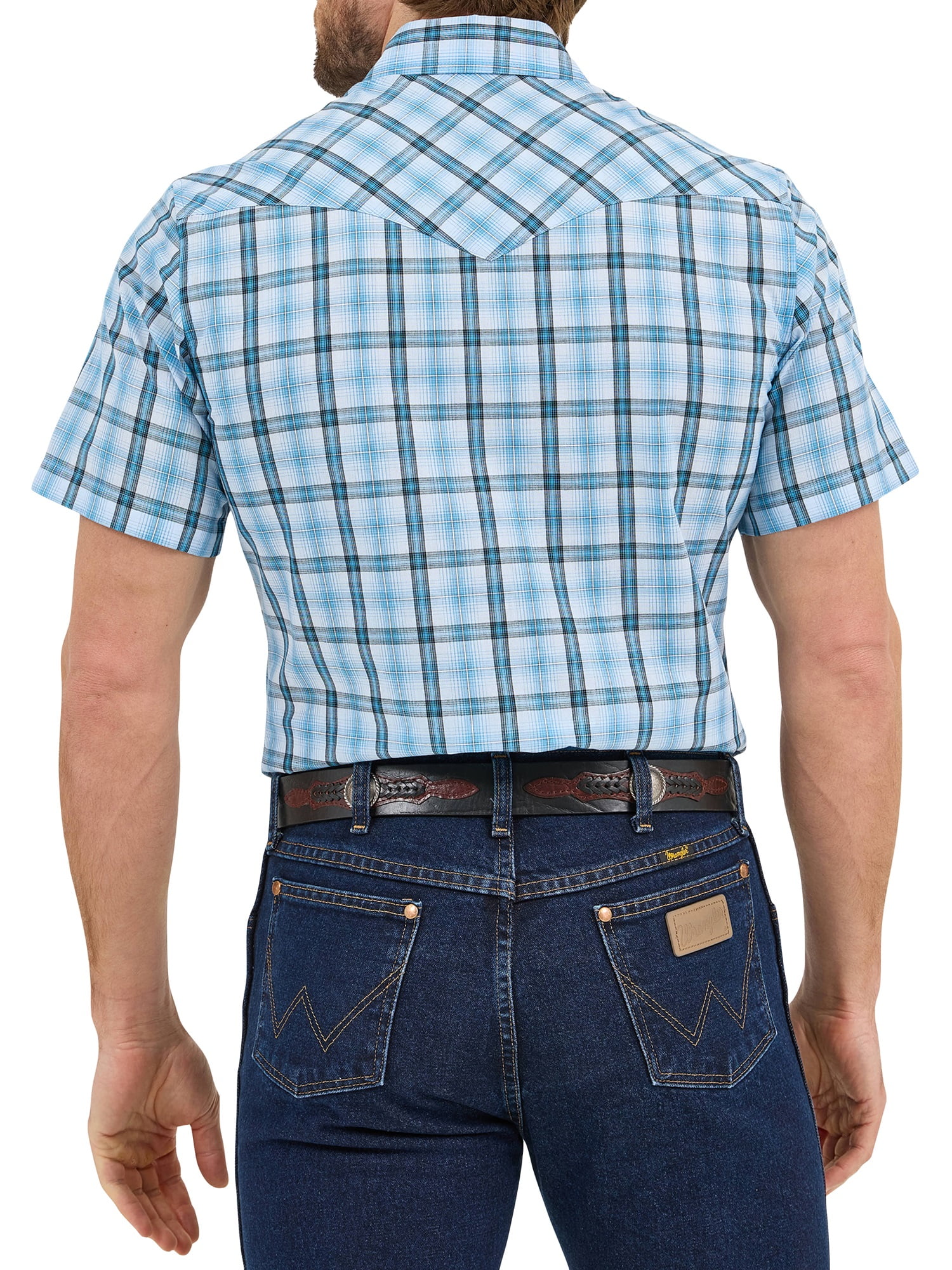 Wrangler® Men's and Big Men's Regular Fit Short Sleeve Western Shirt, Sizes S-5XL