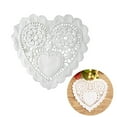 thumbnail image 3 of Worgeous 100 Pcs 5.5 Inch Hollow Love Heart Placemats Oil Proof Floral Paper Doilies Cake Baking Paper Mats Wedding Tableware Decoration, 3 of 8