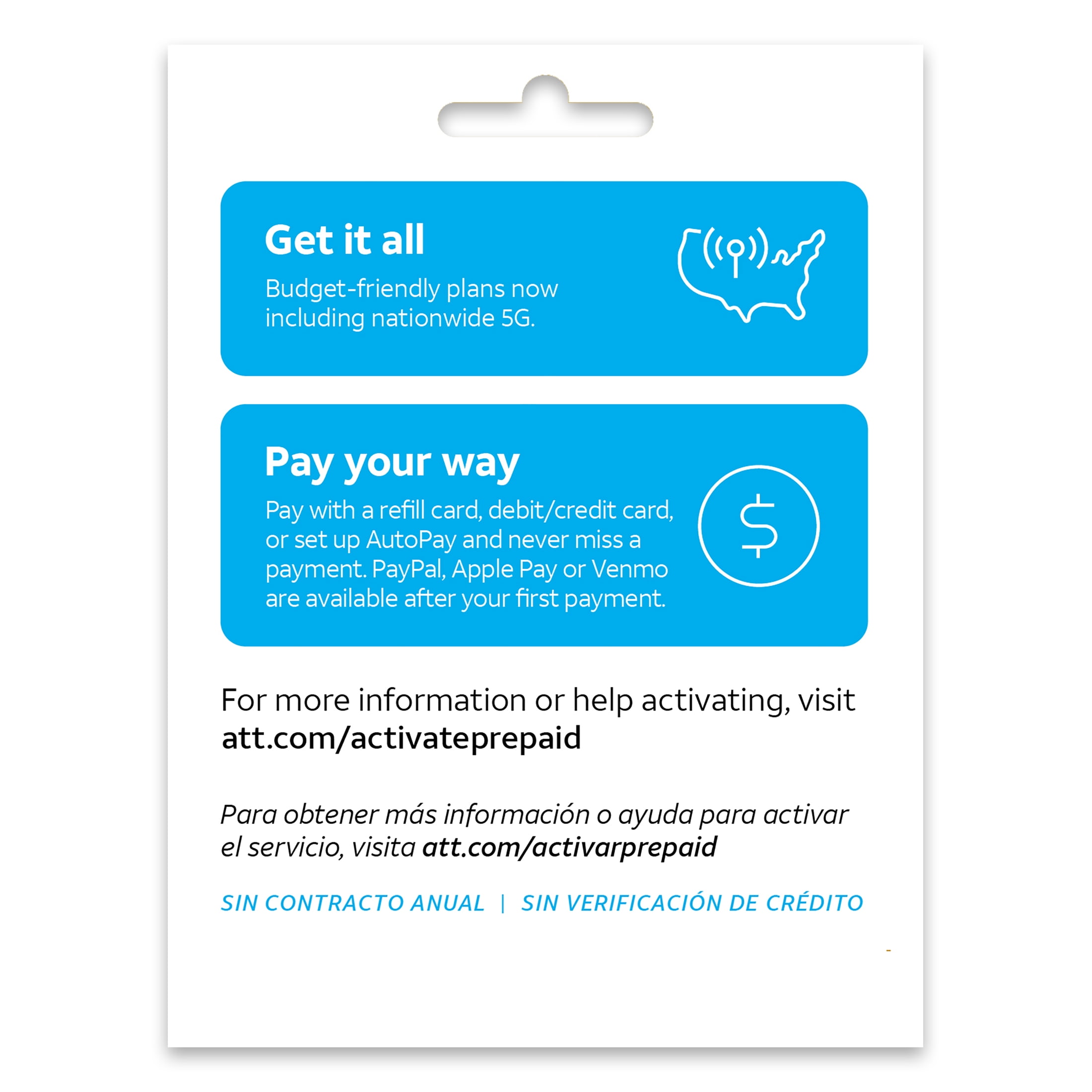 AT&T Prepaid® Combo Physical SIM & eSIM Kit