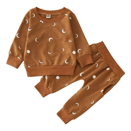 

kpoplk Toddler Baby Girls Kid Christmas Day Outfits Long Sleeve Turkey Ruffle Flare Sleeve Tops Flare Pant Set(A)