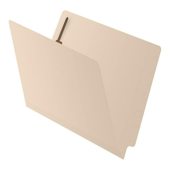 Manila File Folders End Tab with Fasteners - Letter Size, 50 Pack - Medical Chart Folders for Shelf Filing, Reinforced 11pt Stock, 3/4" Expansion, Made in USA