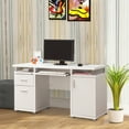 thumbnail image 6 of Tracy 55-inch 2-drawer Office Computer Desk White, 6 of 6