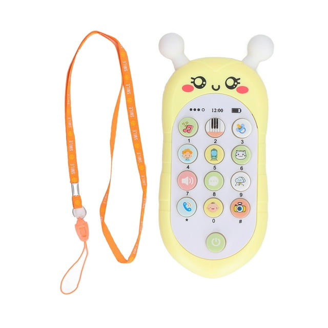 <p>Mobile Phone Toy, Portable Size Durable Plastic Cartoon Style Aid Sleeping Baby Phone Toy For Role Play</p>