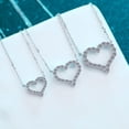 thumbnail image 2 of Colgante de plata de ley chapado en oro pt950 con forma de amor, collar de marea para mujer, accesorios colgantes, 2 of 5