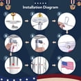 thumbnail image 6 of Yescom Bravery 20ft Eagle Topper Sectional Aluminum Flag Pole Kit with Solar Light US Flag Ball Top for Outside, Silver, 6 of 9