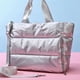 thumbnail image 5 of Bolso bandolera deportivo de gran capacidad para mujer, ideal para gimnasio, viajes y actividades al aire libre. Plata, 5 of 8