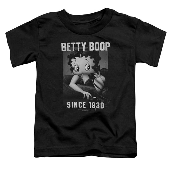 Betty Boop On The Line S/S Toddler T-Shirt Black