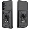 thumbnail image 4 of Innens for Samsung Galaxy A35 5G Case with Screen Protector Phone Cover with Slide Camera Lens and Ring Stand, Black, 4 of 16