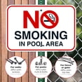 thumbnail image 4 of Pool Sign, No Smoking in Pool Area Sign,, 4 of 8