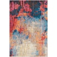 thumbnail image 2 of SAFAVIEH Bristol Paisley Geometric Polyester Area Rug, Blue/Rust, 5'1" x 7'6", 2 of 8