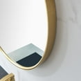 thumbnail image 4 of Vinnova 803336-MIR-BG 35.4 x 35.4 in. Cascante Round Metal Wall Mirror, Brushed Gold, 4 of 8