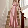 thumbnail image 1 of Women Elegant Satin Ball Gown Sweetheart Prom Full Length Cocktail Long Dress, 1 of 8