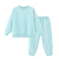 thumbnail image 6 of NAISIBABY Outfit Sets for Girls Long Sleeve Crew Neck Sweatshirt +Pants Fall 2-Piece Set Green Size 10, 6 of 7