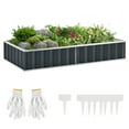 thumbnail image 2 of Outsunny 5.7' x 3' Galvanized Raised Garden Bed Kit for Vegetables, Gray, 2 of 9