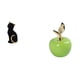 thumbnail image 1 of Estatua de gato, figura de escritorio, figura de cerámica, escultura de fruta artificial, artesanía, adorno de resina creativo con delicado arte moder, 1 of 8
