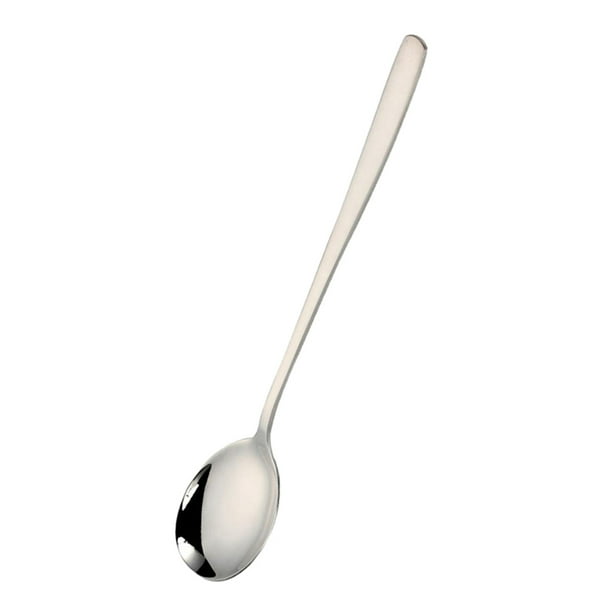 Cuchara de acero inoxidable con mango largo para alimentos. 21.5cm